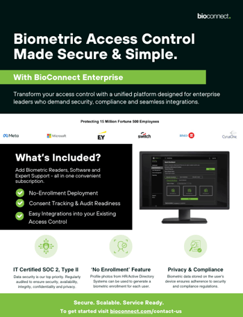 BioConnect Enterprise Product Brochure