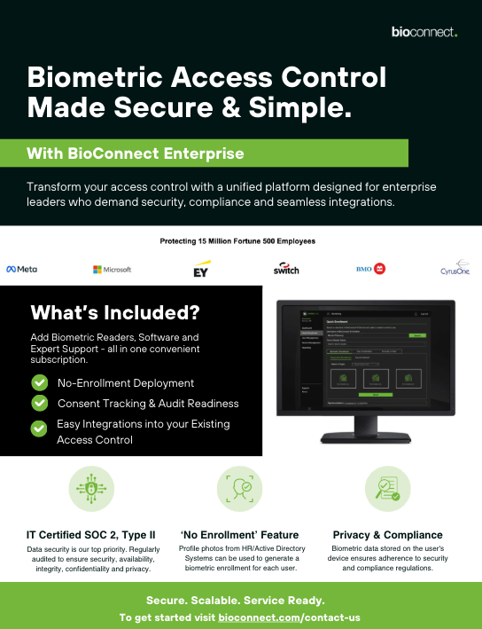 BioConnect Enterprise Brochure
